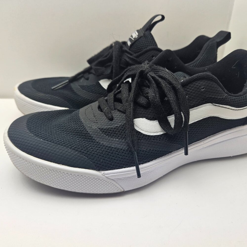 Vans Ulltrarange Black Womens Sz 8.5 Mens Sz 7 Mesh Skateboarding Sneakers